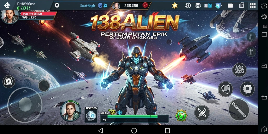 Tampilan gameplay action yang mendebarkan di 138ALIEN.
