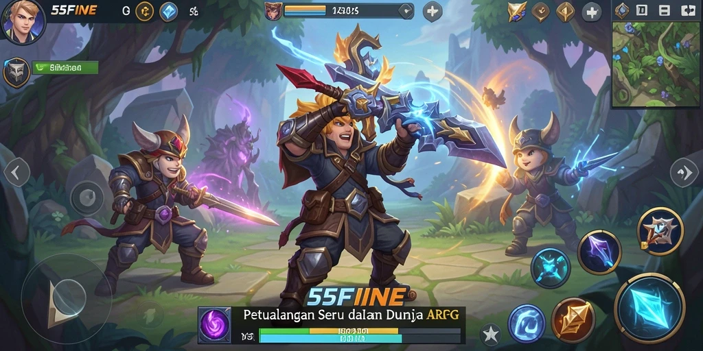 Tampilan gameplay menakjubkan dengan berbagai pertarungan ARPG.