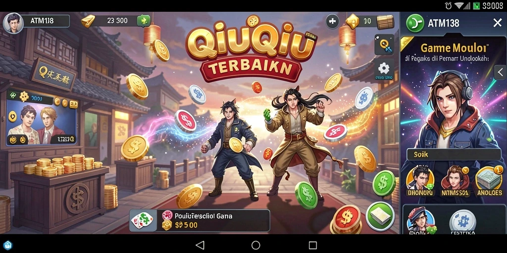 Screenshot gameplay QiuQiu yang menarik dan menantang.