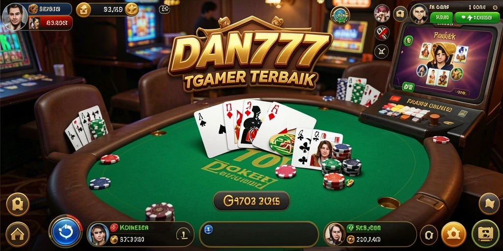 Tampilan gameplay Poker yang seru dan interaktif di DAN777.