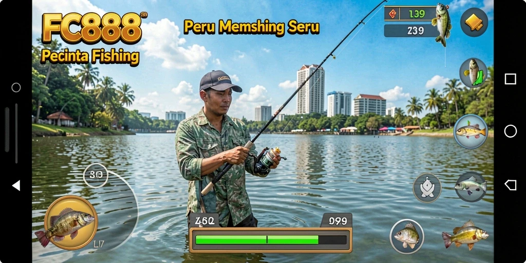 Tampilan gameplay memancing yang mengesankan dari FC888.