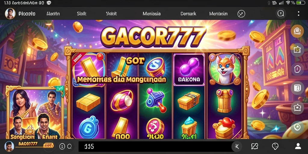 Tampilan gameplay GACOR777 yang penuh warna dan menarik.