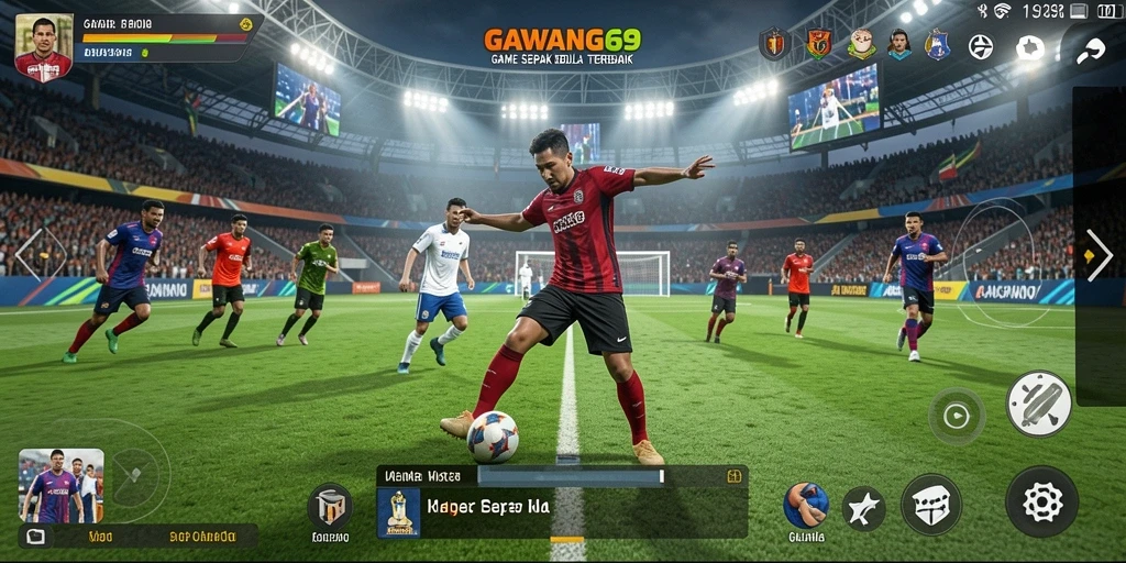 Tangkapan layar dari GAWANG69 menunjukkan aksi seru dalam pertandingan sepak bola.