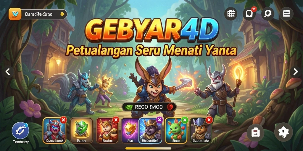 Tampilan menarik dari gameplay petualangan GEBYAR4D.