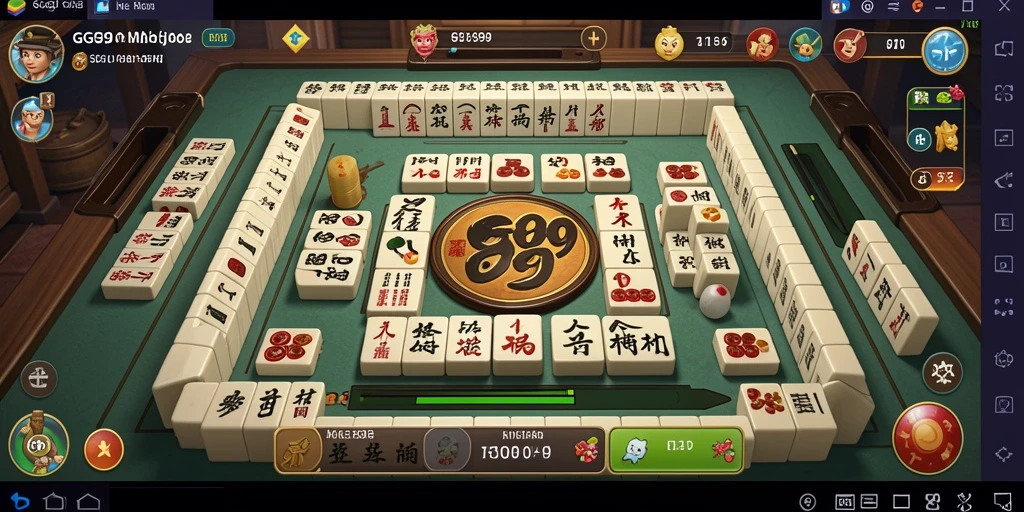 Tampilan gameplay GG99 dengan elemen Mahjong yang menarik.