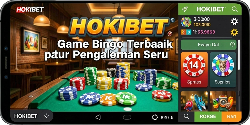 Tampilan menarik gameplay Bingo HOKIBET yang seru.