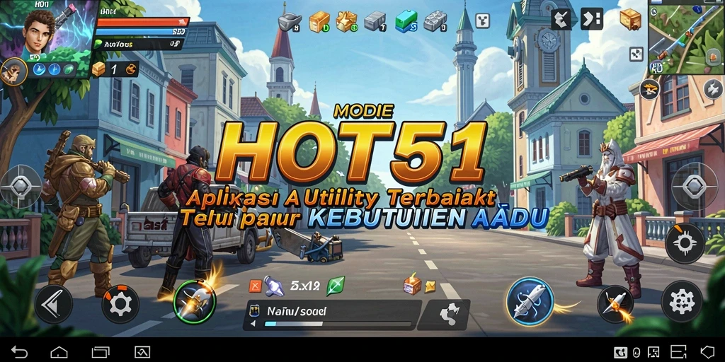 Tampilan utama aplikasi HOT51 dengan fitur Utility yang menarik.