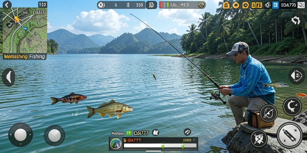 Screenshot IDA777 menampilkan pengalaman memancing yang mendebarkan dan realistis.