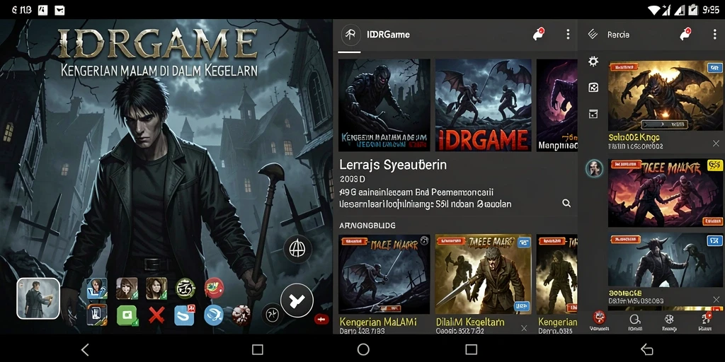 Screenshot menampilkan gameplay seram dari IDRGAME.