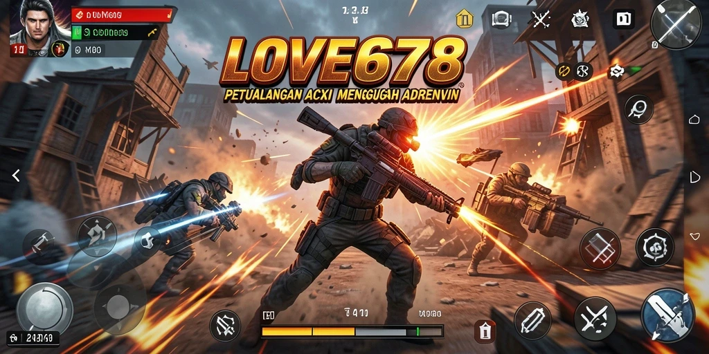 Tampilan gameplay LOVE678 dengan aksi mendebarkan dan karakter yang beragam.