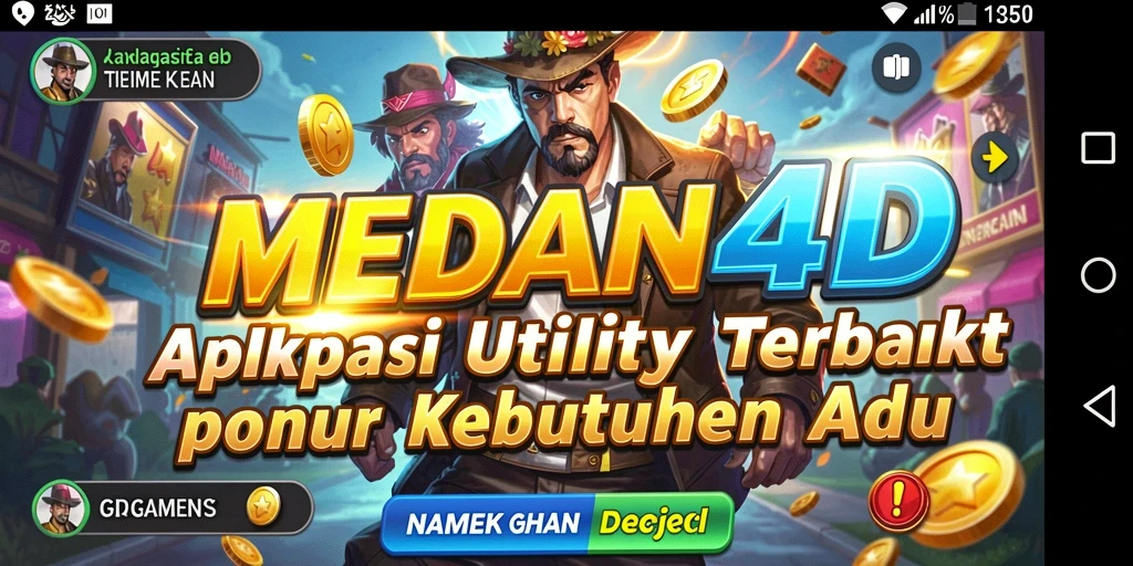 Tampilan aplikasi MEDAN4D dengan fitur utility yang menarik dan praktis.