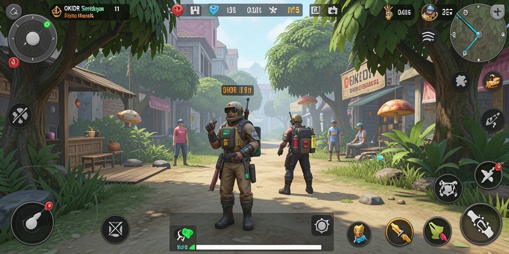 Tampilan gameplay <strong>OKIDR</strong> yang menakjubkan dengan karakter dan lingkungan interaktif.