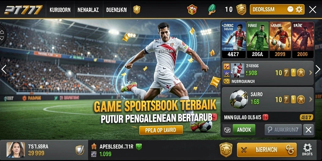 Tampilan utama PT777 dengan berbagai pilihan taruhan olahraga.