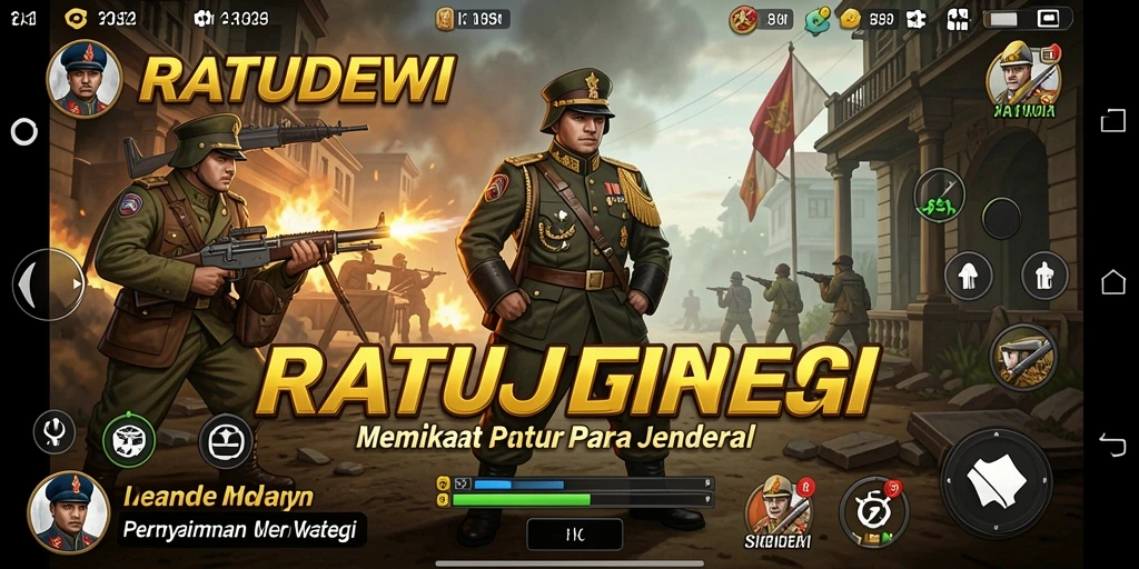 Tangkapan layar yang menunjukkan aksi strategis di RATUDEWI.