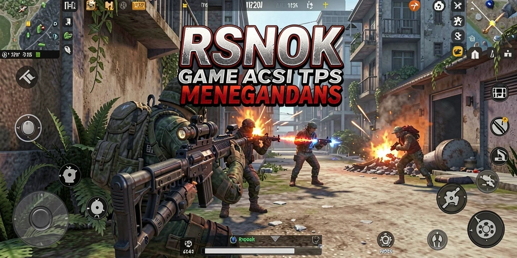 Screenshot RSNOK menampilkan aksi pertempuran TPS yang intens.