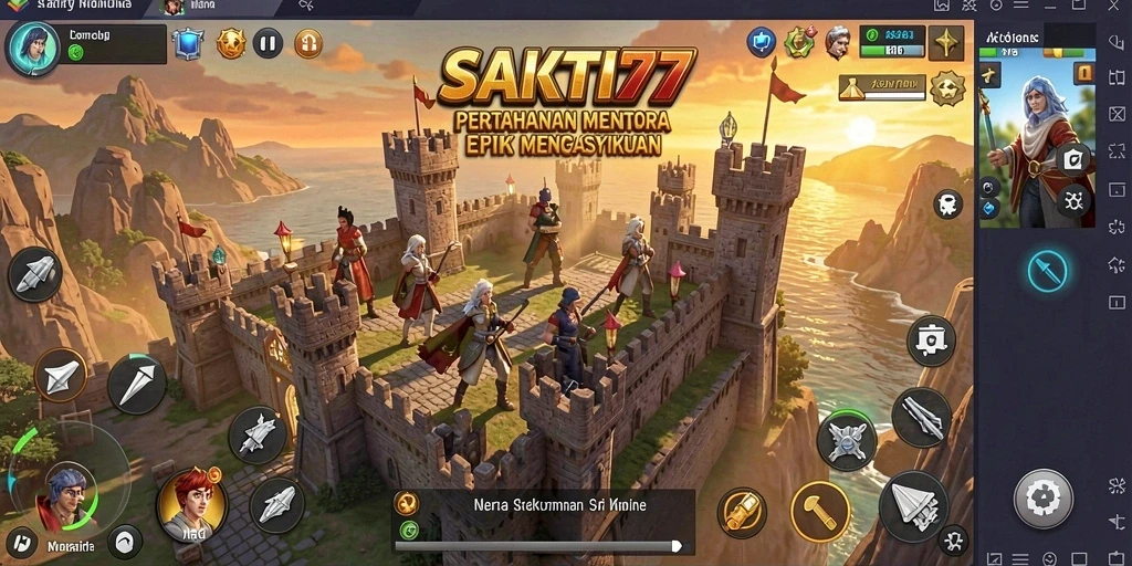 Tampilan gameplay menarik dari SAKTI77 dalam genre Tower Defense.