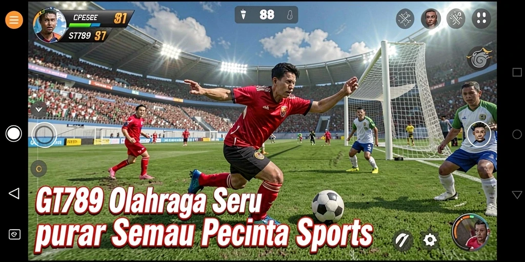 Tampilan screenshot game ST789 dengan gameplay olahraga yang dinamis.