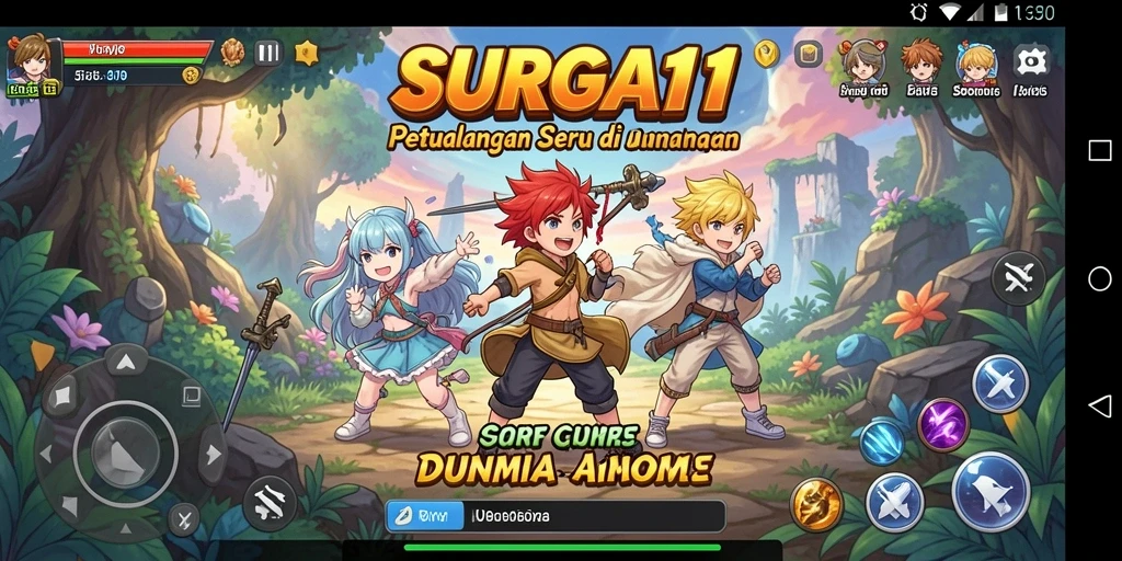 Tampilan gameplay SURGA11 yang seru dan penuh warna.