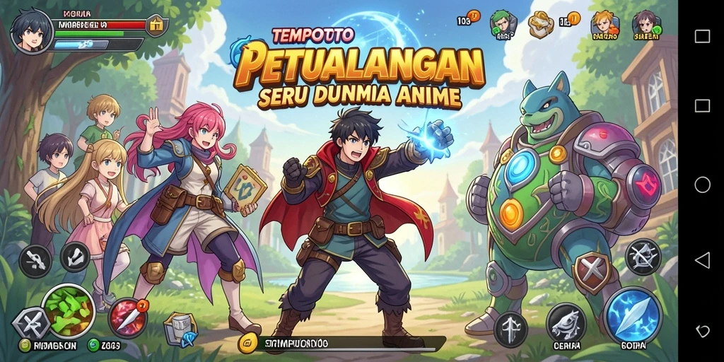Tampilan gameplay TEMPOTOTO yang memukau dan mengasyikkan.