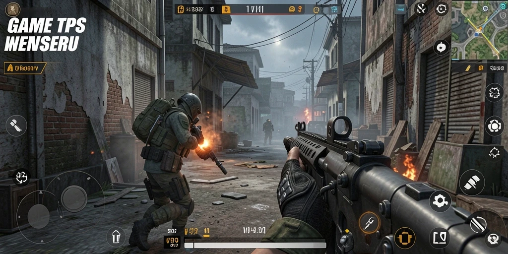 Gameplay V89 yang mendebarkan di medan pertempuran TPS.