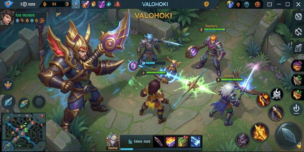 Tampilan gameplay seru dan menegangkan di VALOHOKI.