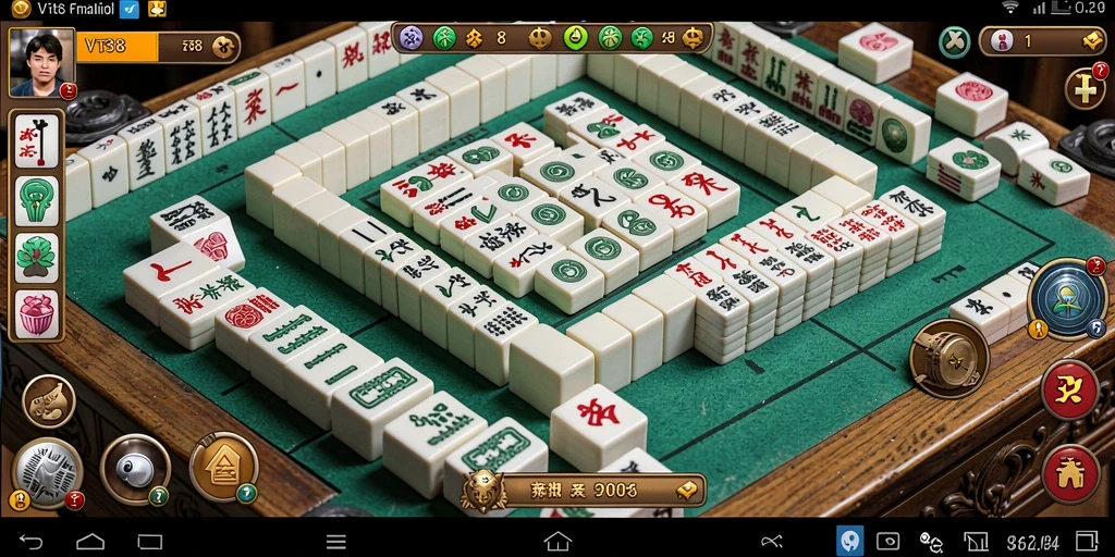 Tampilan gameplay Mahjong yang menarik dan interaktif.