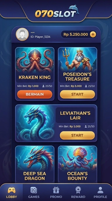 Tampilan aplikasi 070slot dengan antarmuka yang sederhana dan intuitif.